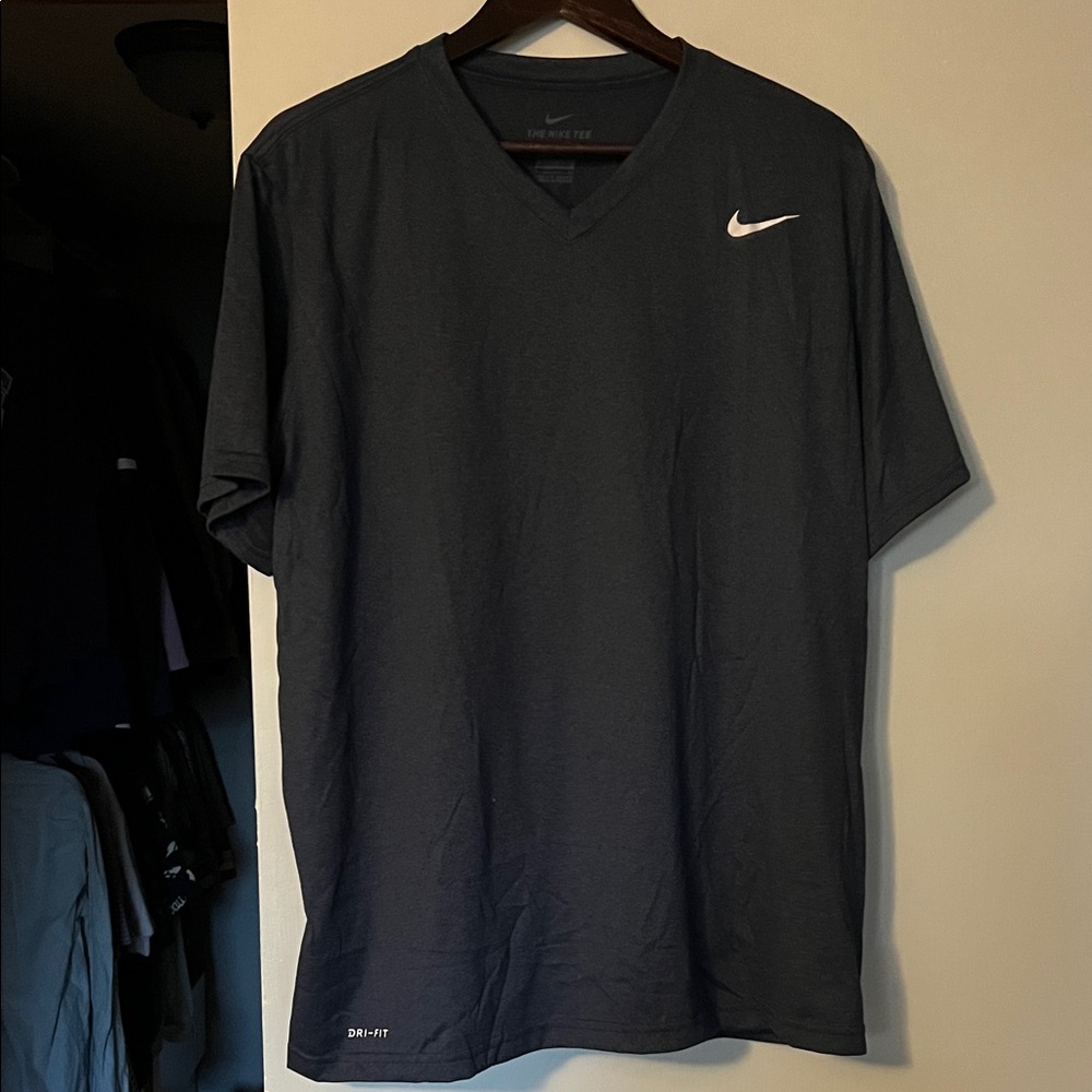 Nike Men's Navy Dri-FIT V-Neck Tee